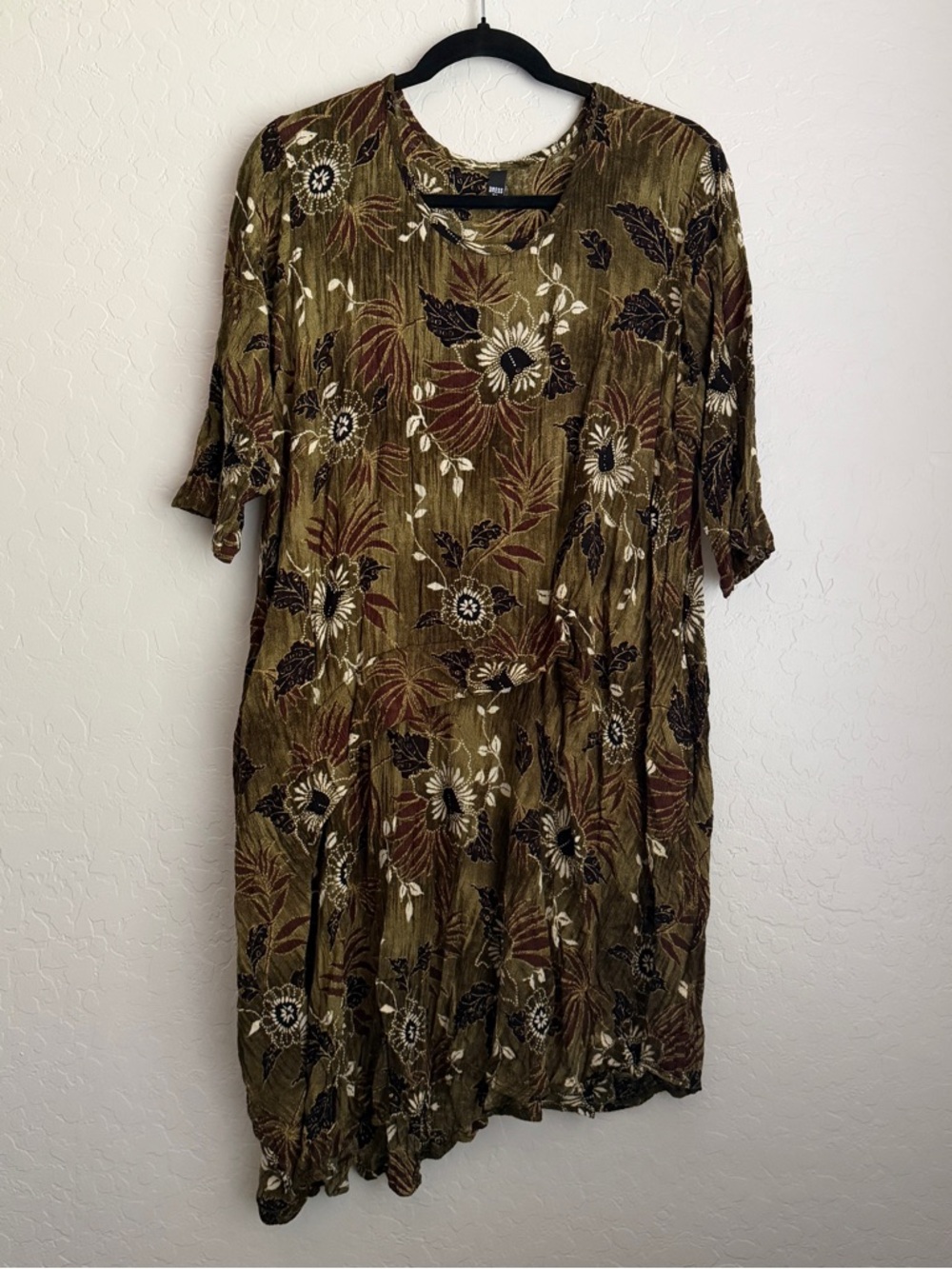 Dress to Kill Women's Tropical Print‎ Asymmetrical Dress Green OS